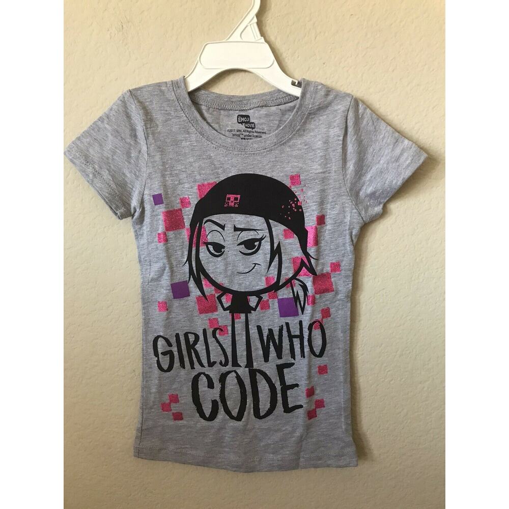 Emoji Movie Jailbreak Princess Sparkle Short Sleeve Girls' Top Size XS 4/5